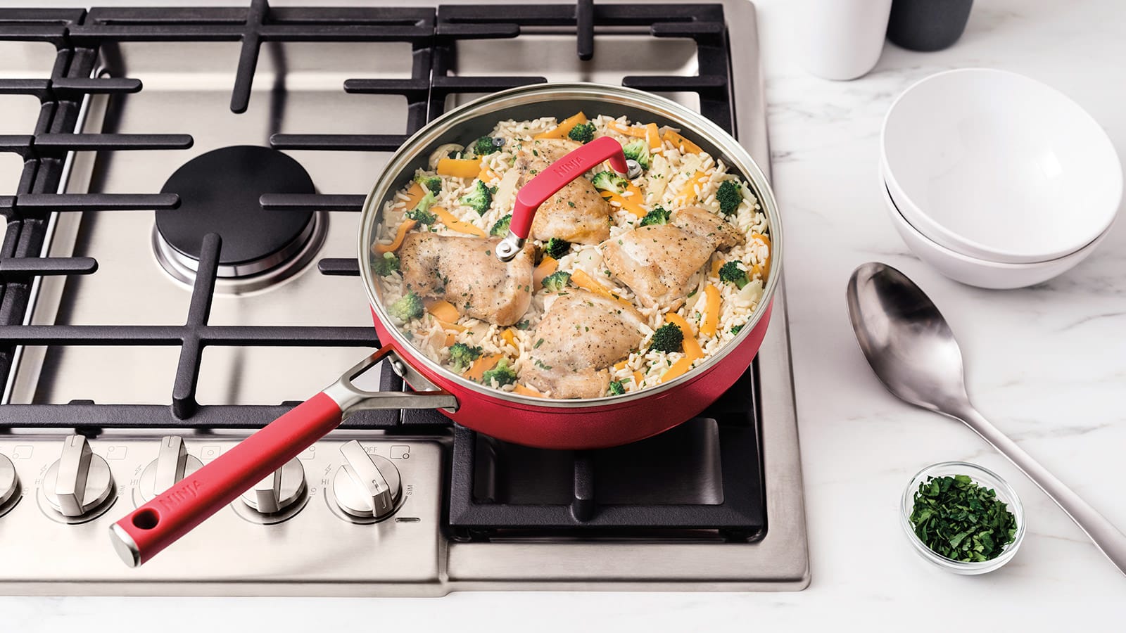 Ninja ZEROSTICK Vivid 26cm Sauté Pan with Lid Ninja UK